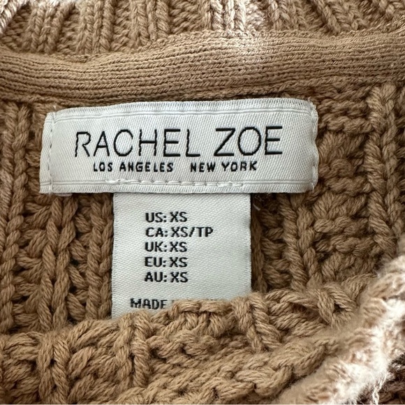 Rachel Zoe Cable Knit Patterned Sweater Vest Size XS - Picture 3 of 10